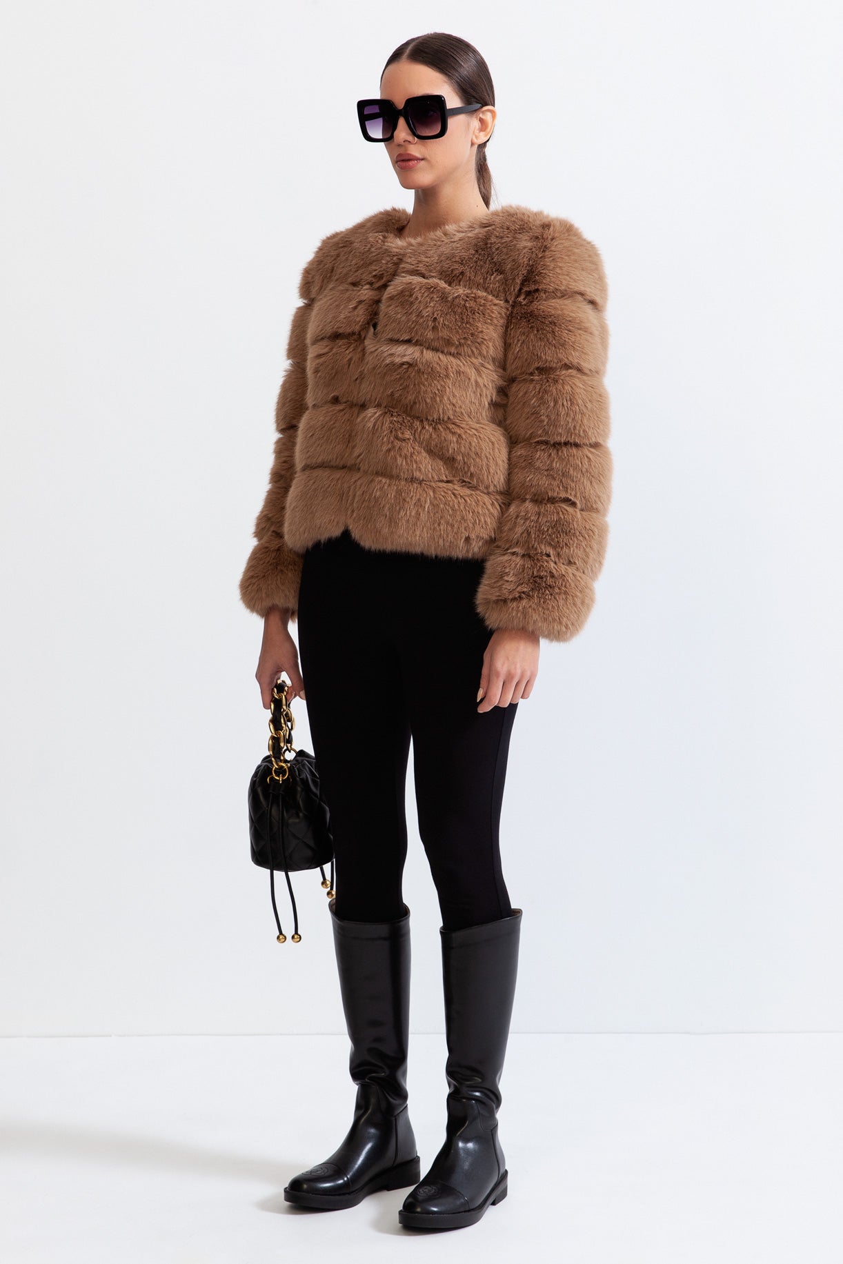 Kaia | Chaqueta de pelo sintético marrón