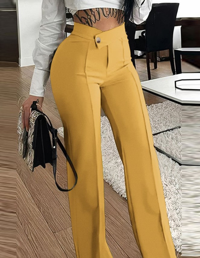 Mía | Pantalón recto estampado suave