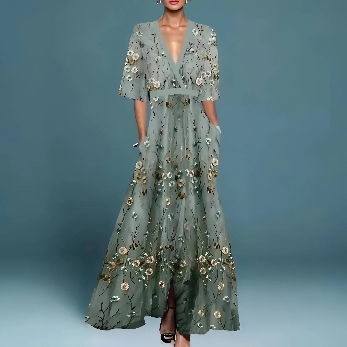 Daniela | Vestido maxi elegante con escote